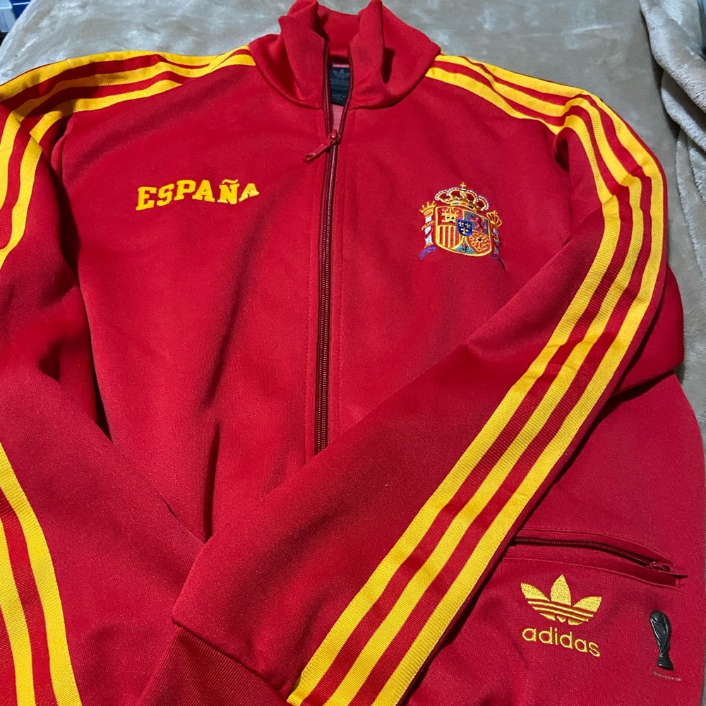 Adidas 1974 FIFA TM World Cup. Red jacket   Preowned